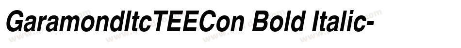 GaramondItcTEECon Bold Italic字体转换